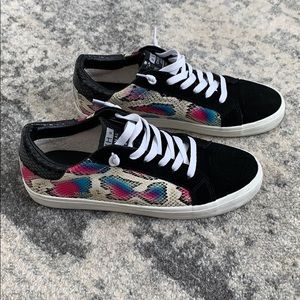 Vintage Havana Faze Black Snake Skin Sneakers sz10